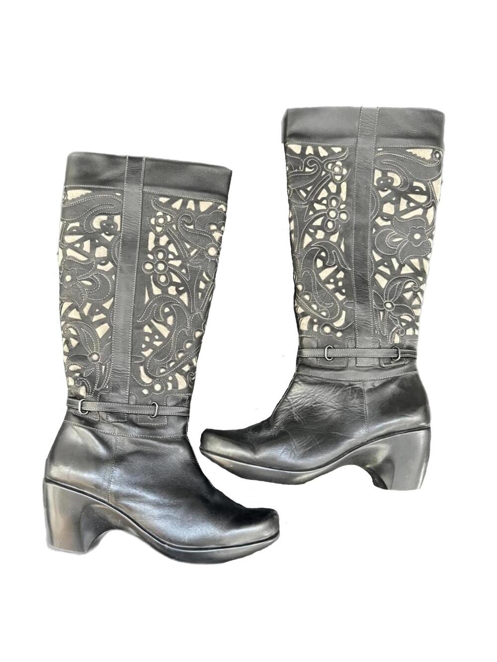 Naot Women's Allure Boot Black Leather EU38 US Women’s 7.5